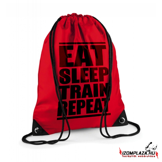 Eat sleep train repeat - Gymbag/tornazsák (piros)