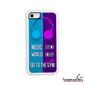 Music on, world off, go to the gym - iPhone telefontok WH (kék-lila)