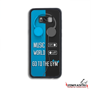 Music on, world off, go to the gym - Samsung telefontok (kék-szürke)