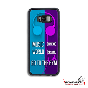 Music on, world off, go to the gym - Samsung telefontok (lila)