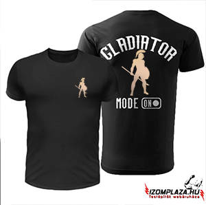 Gladiator mode on dupla mintás póló (fekete)