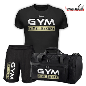 Gym is my therapy póló + rövidnadrág + edzőtáska 