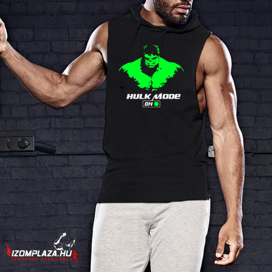 Hulk mode on- kapucnis ujjatlan póló (fekete)