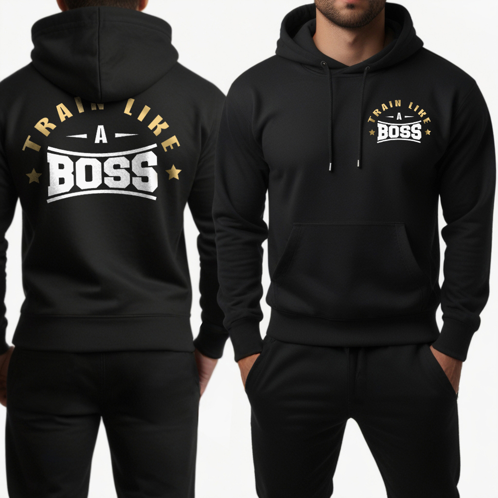 Train like a boss - pulóver (fekete)
