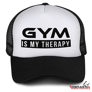 Gym is my therapy baseball sapka (fekete-fehér)