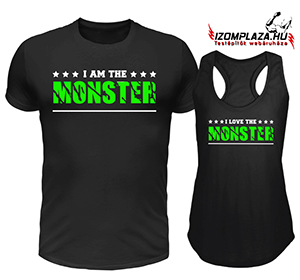 I am the Monster - I love the Monster páros póló - trikó szett
