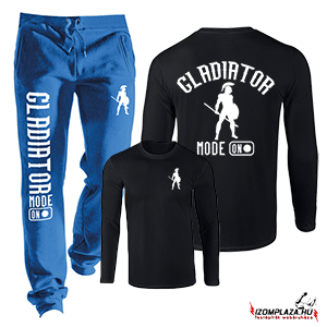Gladiator mode on - Kék melegítő nadrág + hosszú ujjú póló 