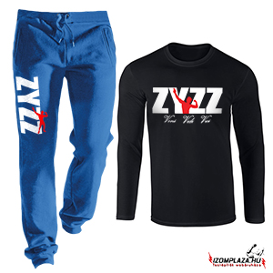 Zyzz - Kék melegítő nadrág + hosszú ujjú póló