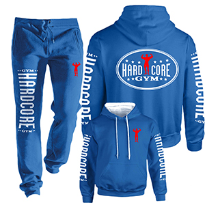 Hardcore gym Kék melegítő szett-prémium (a nadrág L, XL méretben nem rendelhető)