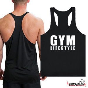 Gym lifestyle - Stringer fekete trikó