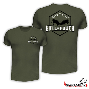 Bull power dupla mintás póló - army (L-es méretben nem rendelhető)