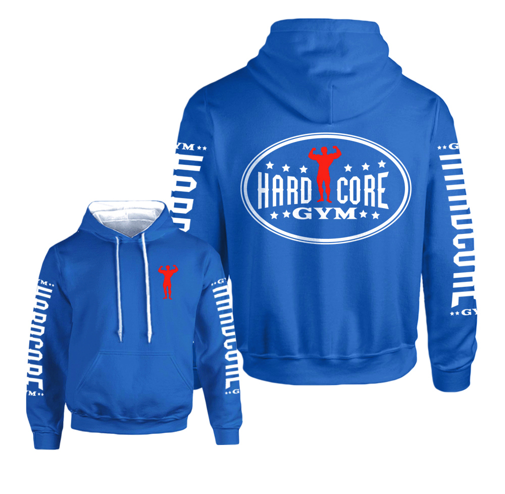 Hardcore gym kék pulóver (prémium) 