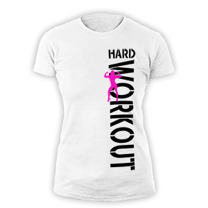 Hard Workout (fehér női póló)