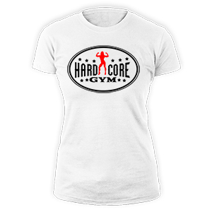 Hardcore gym (fehér női póló)