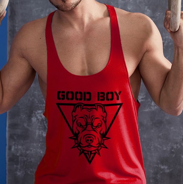 Good Boy - piros stringer trikó (L-es méretben nem rendelhető)