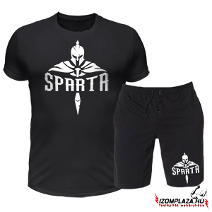 Sparta fekete póló + rövidnadrág szett