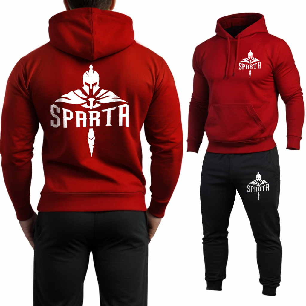 Sparta - melegítő szett / piros-fekete 