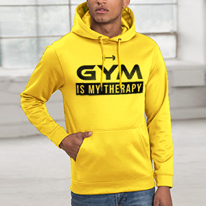 Gym is my therapy technikai pulóver -sárga (XXL méretben rendelhető)