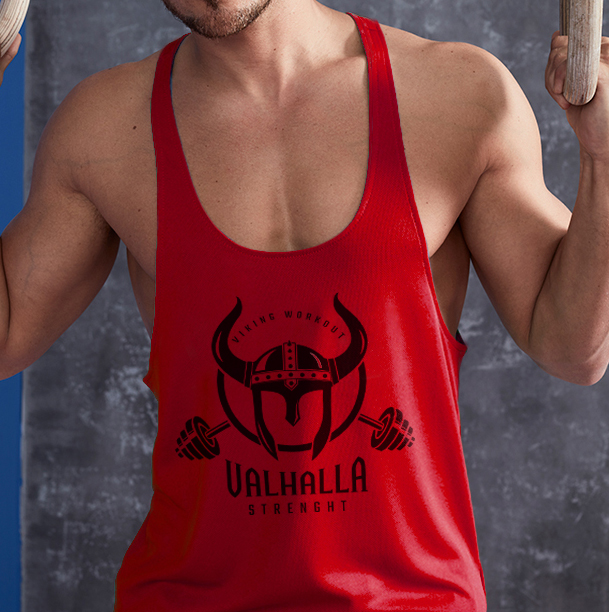 Valhalla strenght piros stringer trikó (L, XL méretben nem rendelhető)