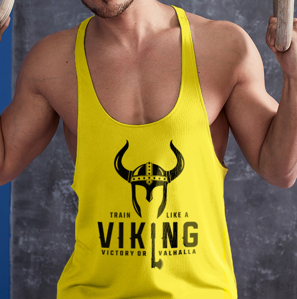 Train like a Viking - Stringer sárga trikó (L-es méretben nem rendelhető)