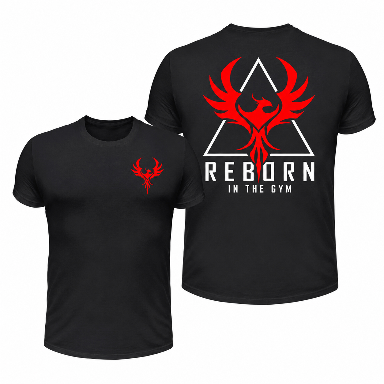 Reborn in the gym - fekete póló