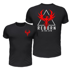 Reborn in the gym - fekete póló