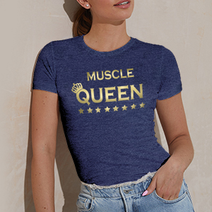 Muscle queen - női póló (navy kék)