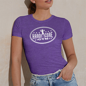 Hardcore gym - női póló (lila ezüst mintával)