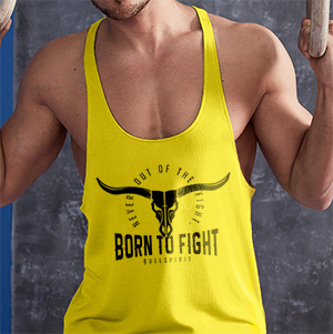 Born to fight - Stringer sárga trikó (L-es méretben nem rendelhető)