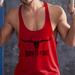 Born to fight - Stringer piros trikó (L-es méretben nem rendelhető)
