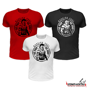 3db Warrior soul póló szettben (piros-fehér- fekete)