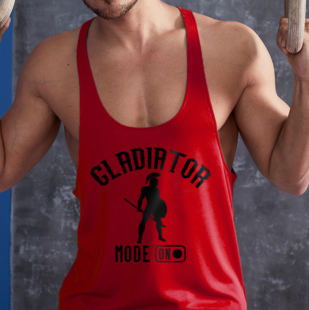 Gladiator mode on - piros stringer trikó (L, XL méretben nem rendelhető)