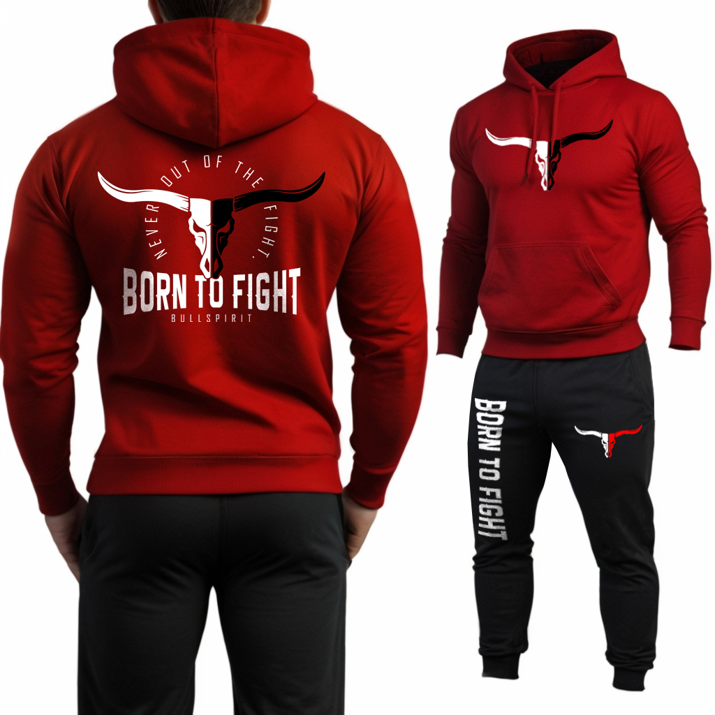 Born to fight - Bullspirit melegítő szett / piros-fekete