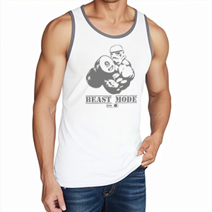 Beast mode on fehér-szürke trikó (Csak S-es méretben rendelhető)