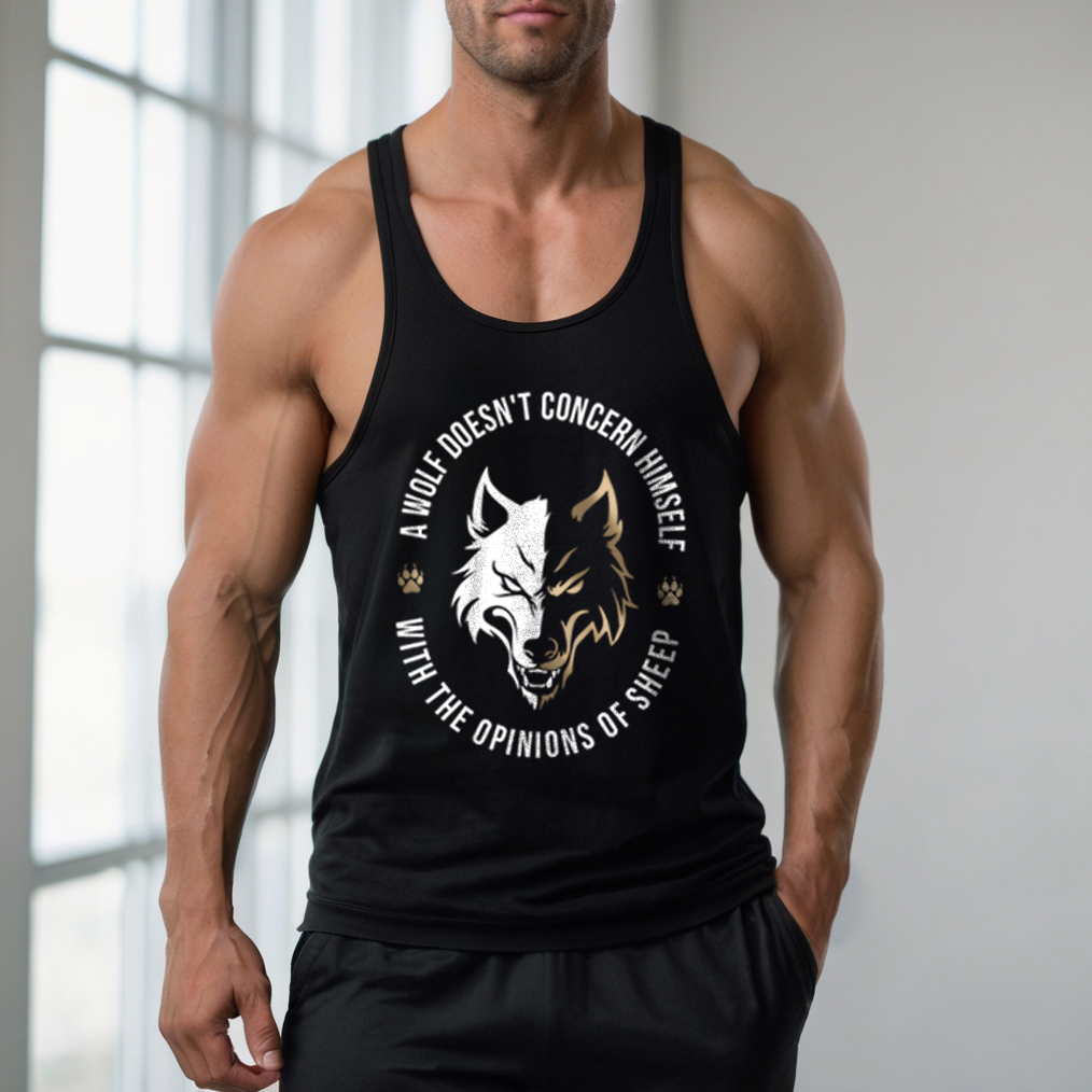A wolf doesn't concern himself with the opinions of sheep - Stringer fekete trikó