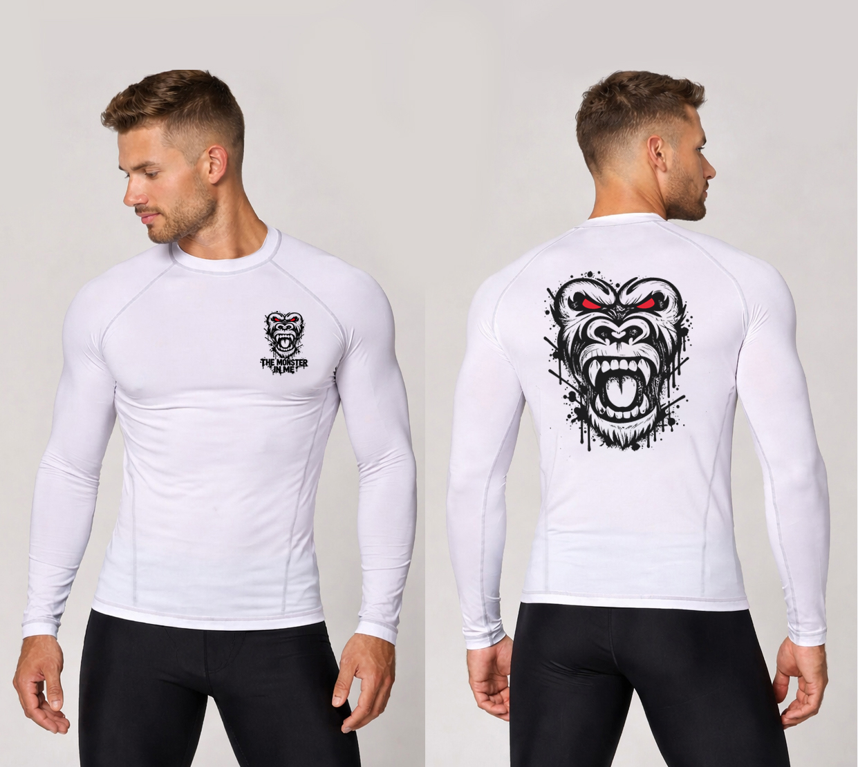 The monster in me - Technikai póló / Fehér (L, XL, XXL méretben rendelhető)