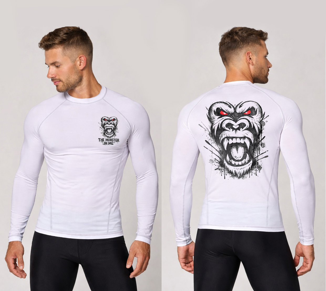The monster in me - Technikai póló / Fehér (L, XL, XXL méretben rendelhető)