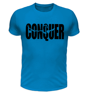 Conquer Arnold póló - kék (M, XL, 3XL méretben rendelhető)