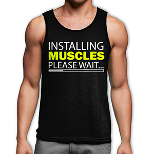 Installing muscles please wait trikó (fekete)