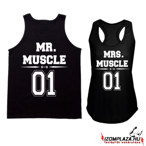 Mr. és Mrs.Muscle trikó (fekete)