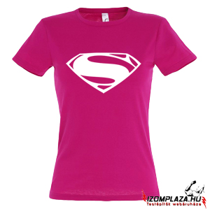 Superwoman női póló - pink (M, XL méretben nem rendelhető)