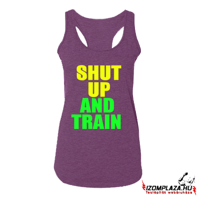 Shut up and train női trikó (padlizsán)